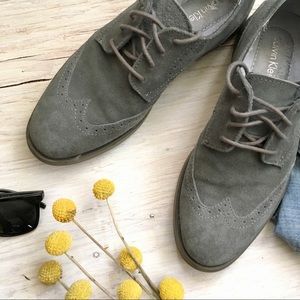 CK-Grey Suade 👞 Shoes 7.5